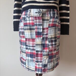 Vintage Madras Patchwork Mini Skirt